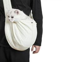 Чанта за прашка за домашни любимци, безплатни ръце дишащи меки удобни преносими кучета отпред Едно рамо носач със разширена презрамка