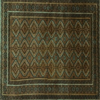 Ahgly Company Indoor Rectangle Southwestern Turquoise Blue Country Country Rugs, 8 '10'