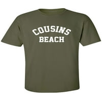 Тениска с къси ръкави за възрастни братовчеди плаж