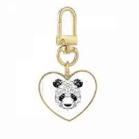 Парчета арт панда тревопасни мазнини прекрасно златно сърце Ключов метъл притежател