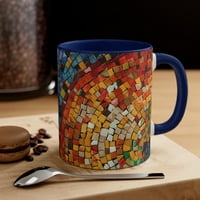 Акцентна чаша за кафе, 11oz мозайка