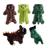 Frogued Halloween Pets Dog Puppy Hoodie Clothes Cute Dinosaur Party Cosplay костюм