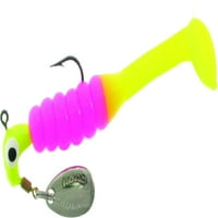 Пътят Road Runner Slab Dragger Underpin Jig Fishing Lure, Chartreuse & Pink, Oz