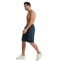 Leesechin се занимава с мъжки къси панталони с много джоба панталони за свободно облекло за джогинг атлетични пет панталони на