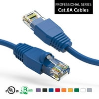 2 фута CAT6A UTP Ethernet Network Booted Cable Blue, Pack