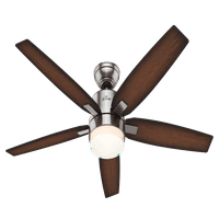 Ловец 54 Ветрилообразен никелов таванен вентилатор със светлинен комплект и дистанционно
